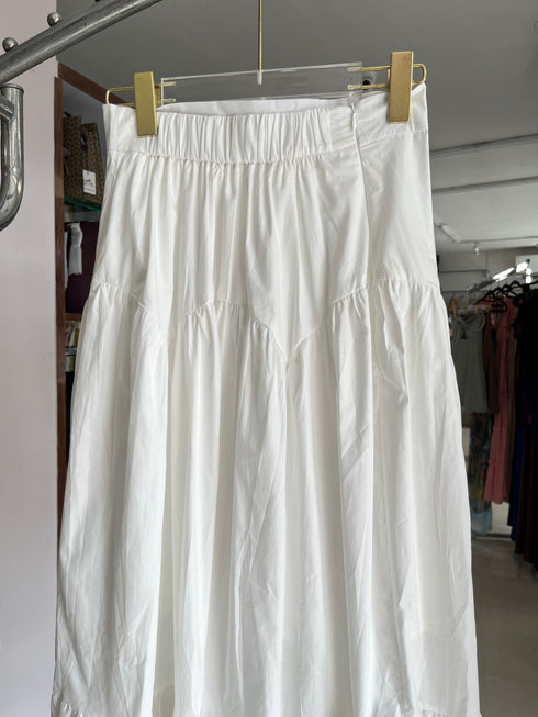 Summer Trendy Solid Color Layer Maxi Skirts